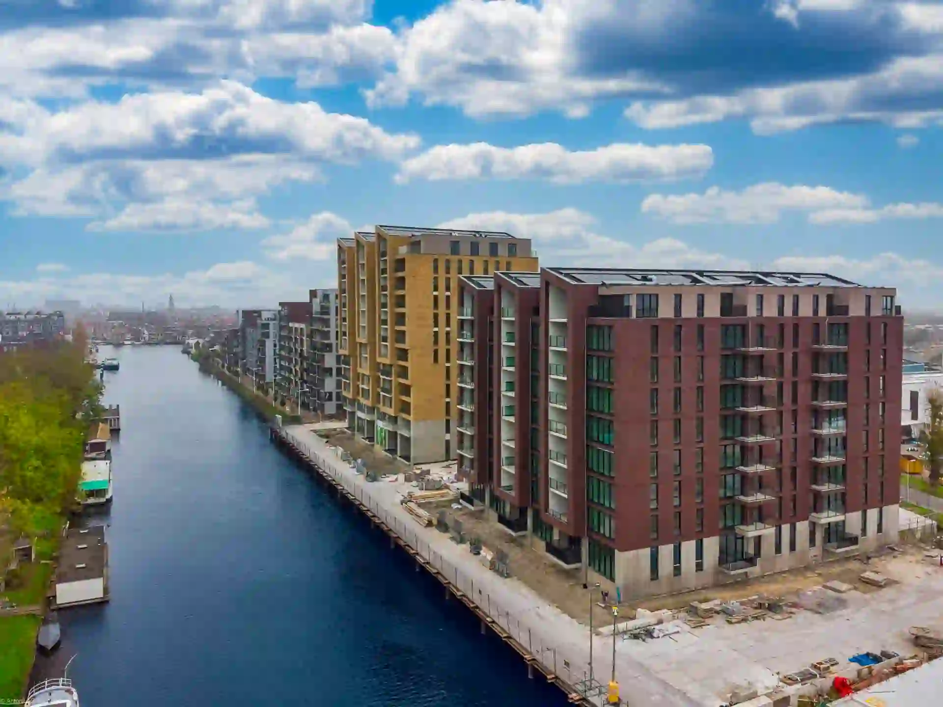 Nieuwbouwproject Jaagpad, Alkmaar, afgewerkt met dunpleister
